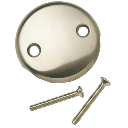 All-Source Two-Hole Brushed Nickel Bath Drain Face Plate 438734